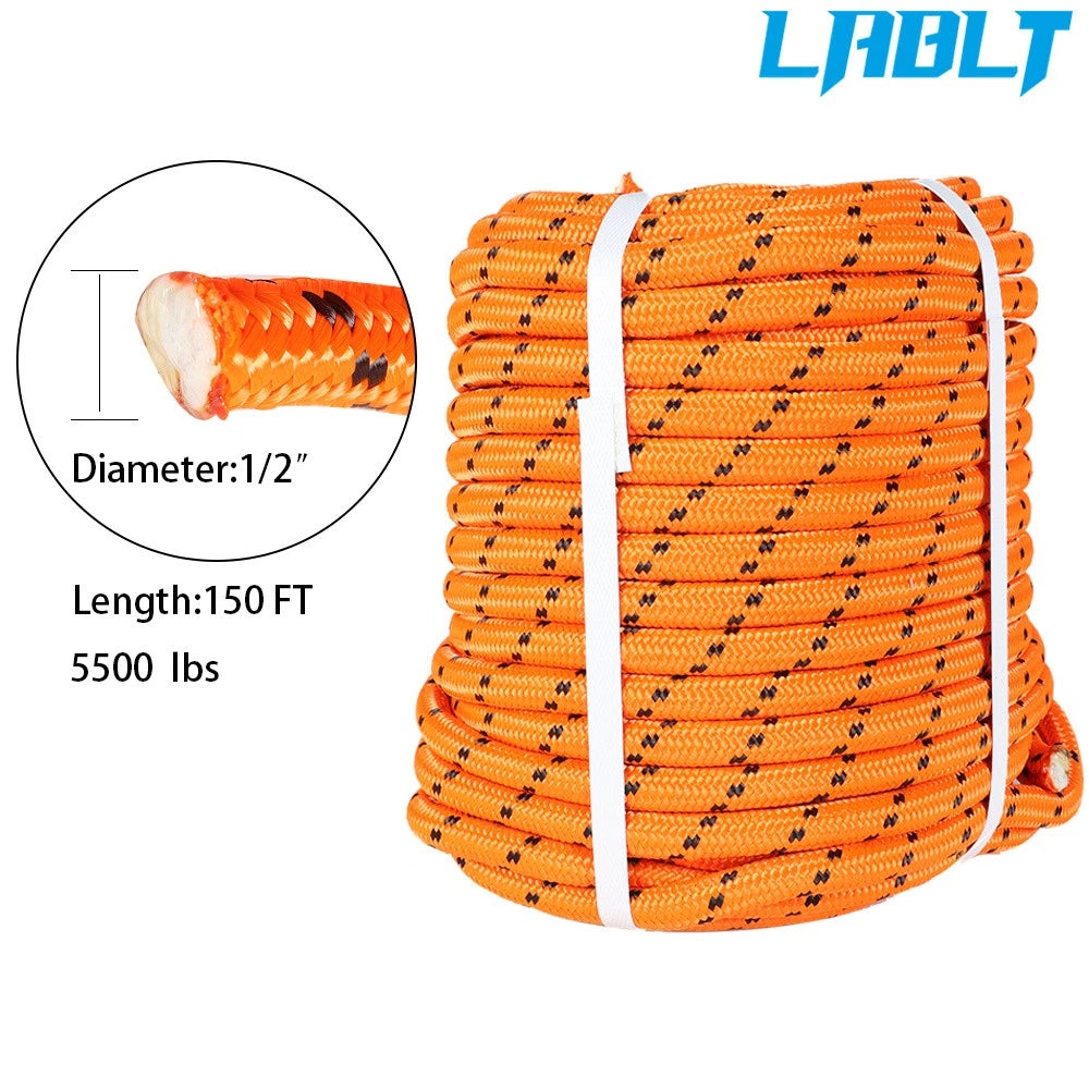 1/2" Double Braid Polyester Rope for Arborist Rigging (6180 lbs)