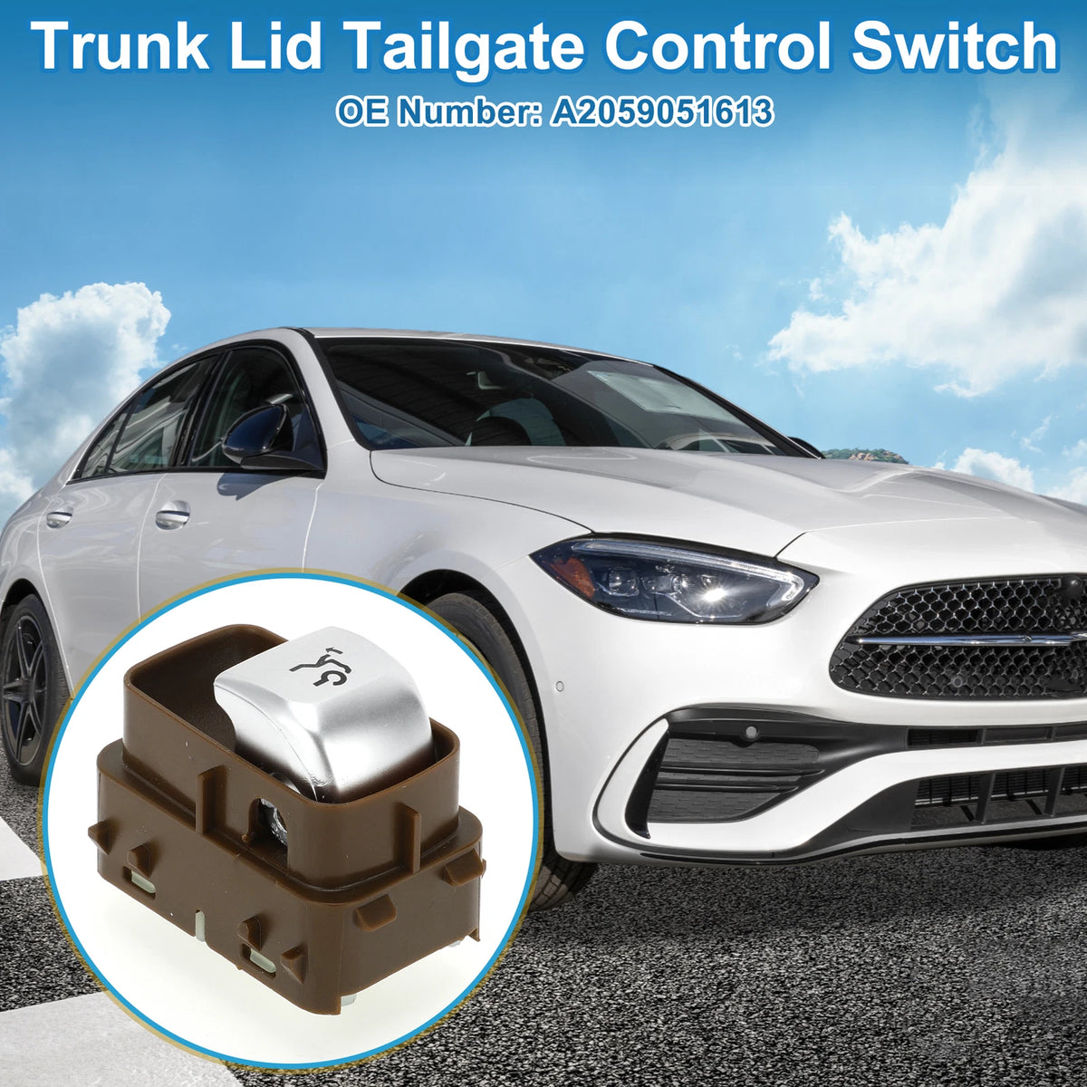 Trunk Release Switch No.A2059051613 for Mercedes-Benz C180 (2017–2018) Brown
