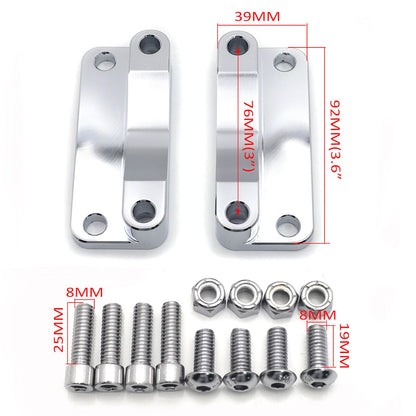Chrome Front Fender Relocator Kit for Harley Touring FLHT FLHR (2003–2013)