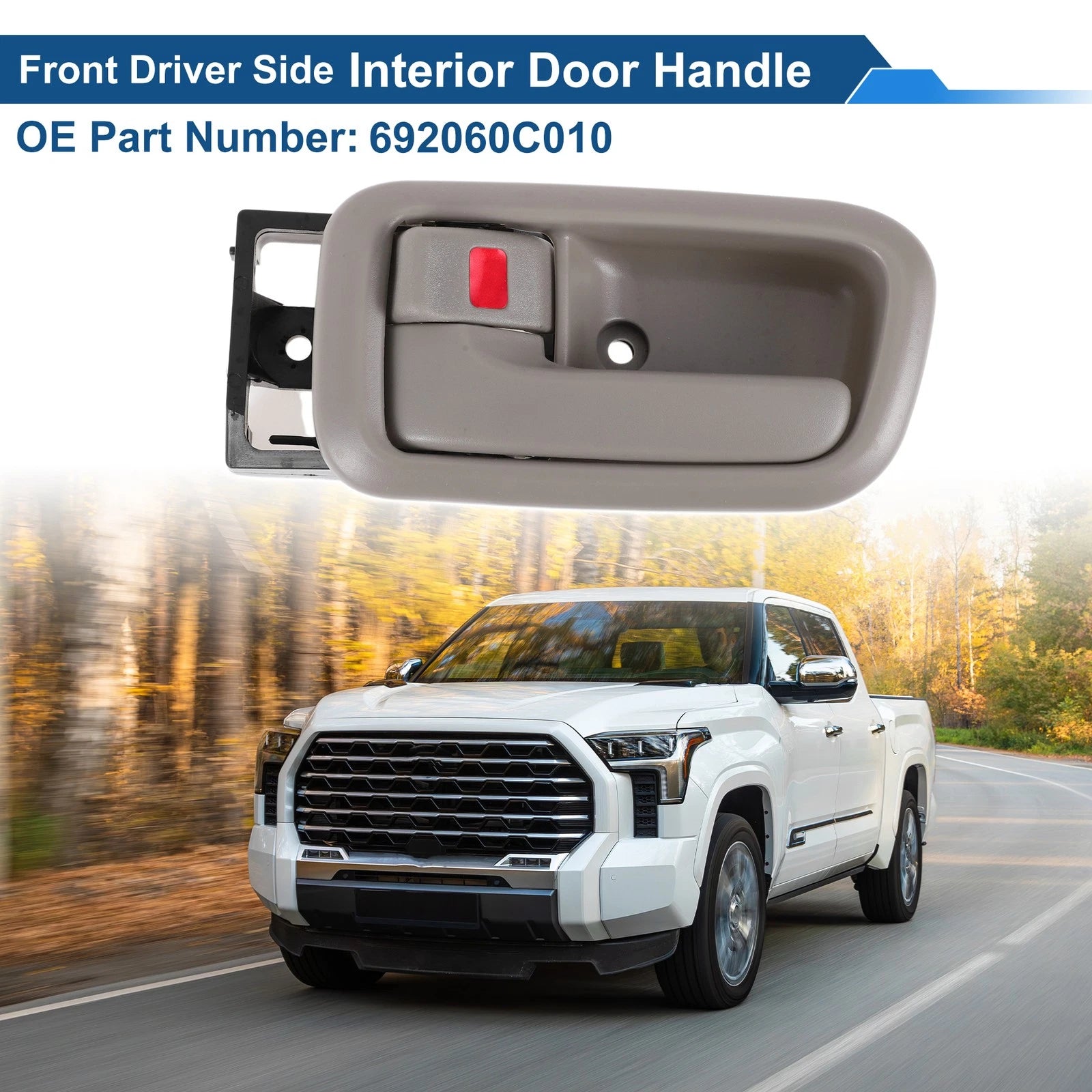 Front Passenger Side Interior Door Handle Replacement for Toyota Tundra (2007–2021)