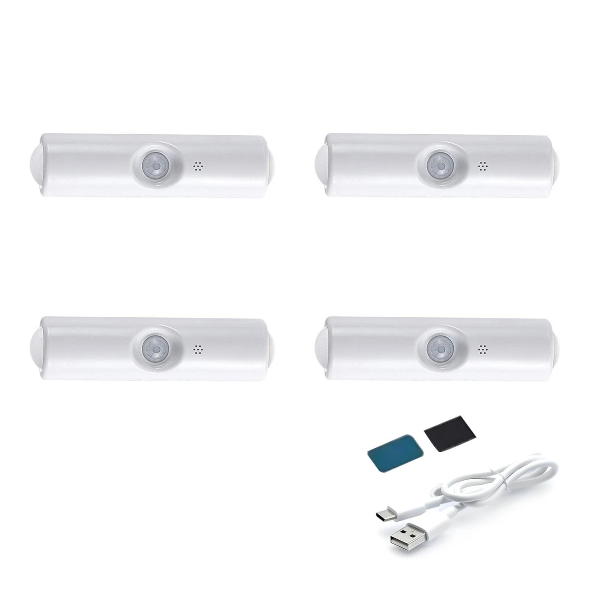 4X Magnetic RGB Night Light Motion Sensor Rechargeable Wireless Wall Lamp