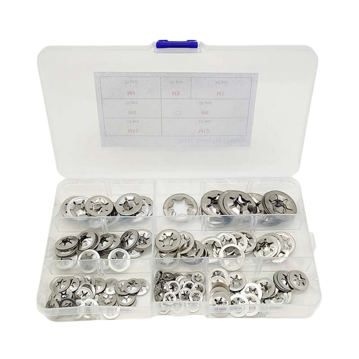 Star Lock Washer Collection for Automotive Applications (180 Pieces)