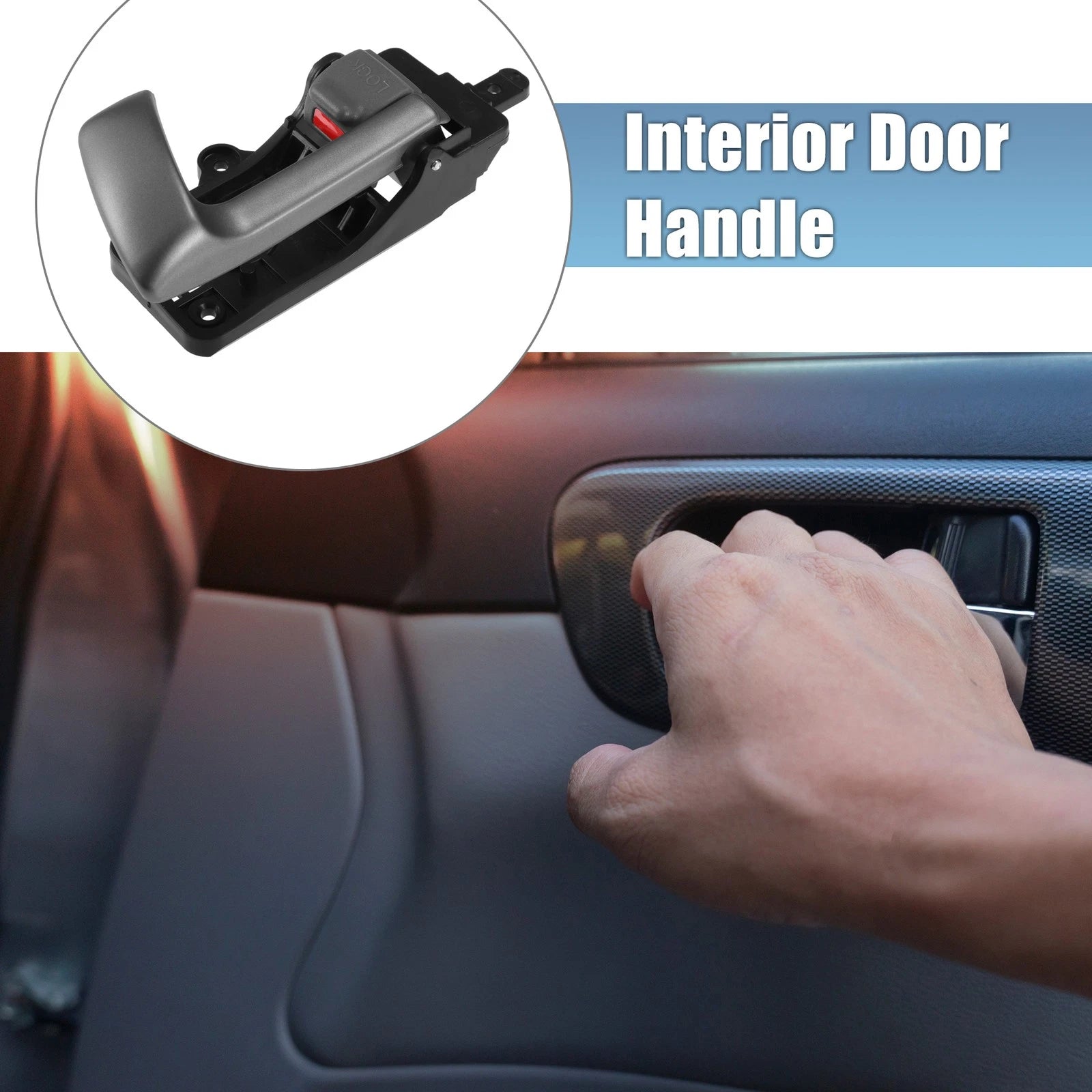 Front Rear Left Interior Door Handle Replacement for Hyundai Santa Fe (2007–2012)