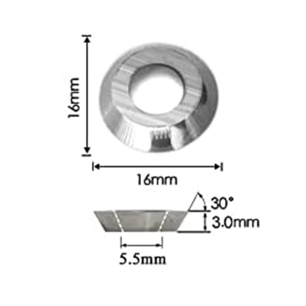 10pcs Round Carbide Inserts R16x3mm for Wood Lathe Turning Machine