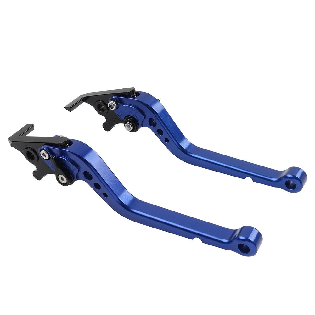 CNC Adjustable Long Brake Clutch Levers Blue for Yamaha MT-07 (2014–2024)