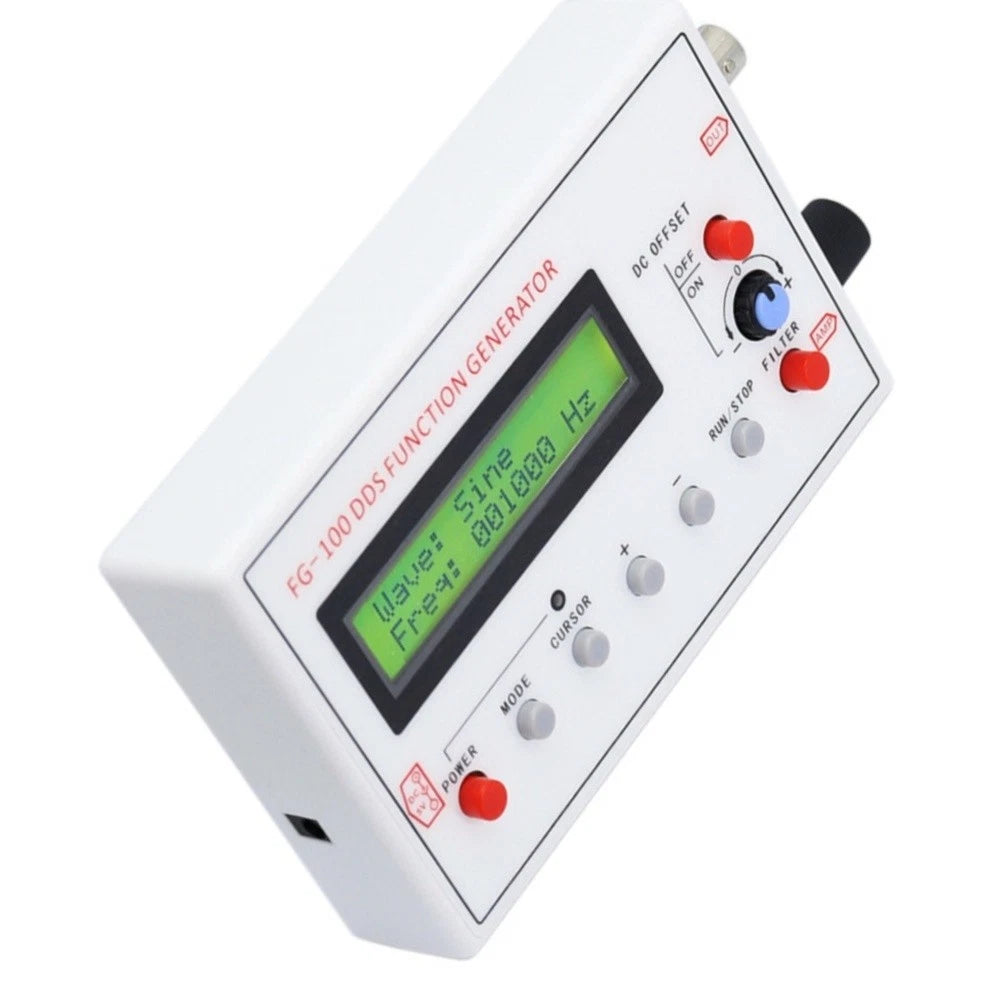 Portable DDS Waveform Generator for fg-100 (1Hz-20kHz Multi-Wave Output)