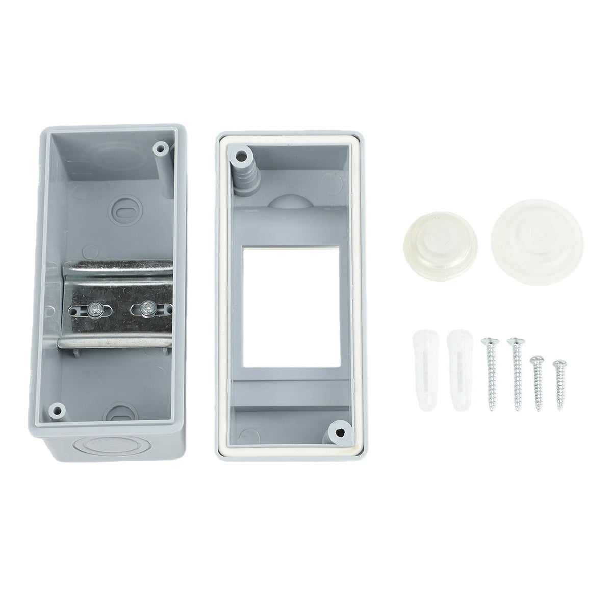 Fuse Switch Box IP65 Waterproof 2 Way 40A 30mA RCD Horizontal Row