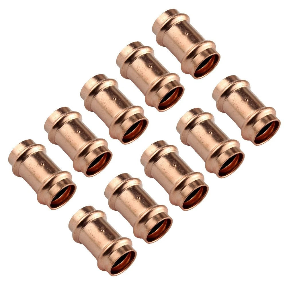 10pcs Copper V Type Crimp Fittings for Heat Pump Refrigeration Systems