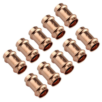 10pcs Copper V Type Crimp Fittings for Heat Pump Refrigeration Systems