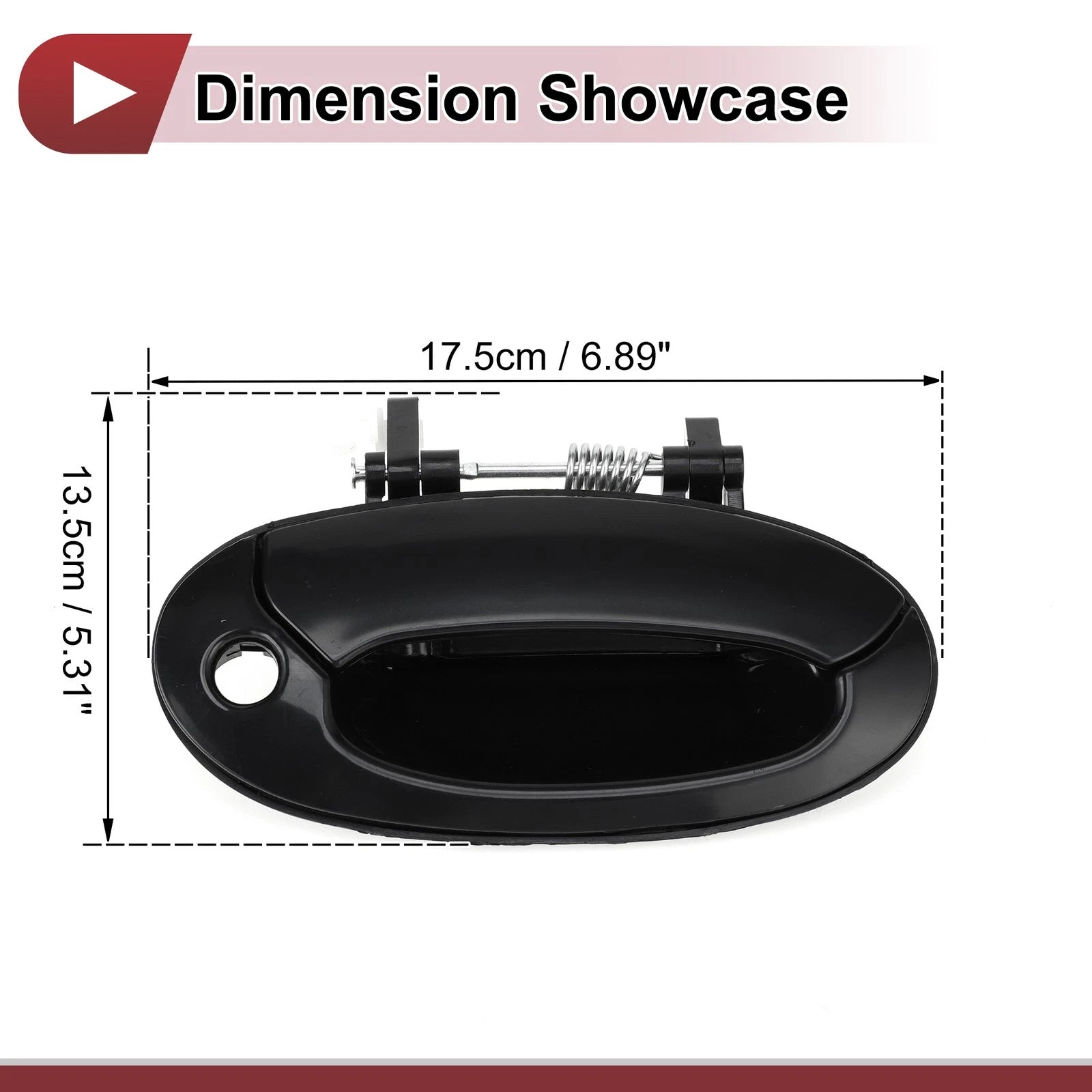 Car Exterior Door Handle for Hyundai Elantra Front Right Black (2011–2019)