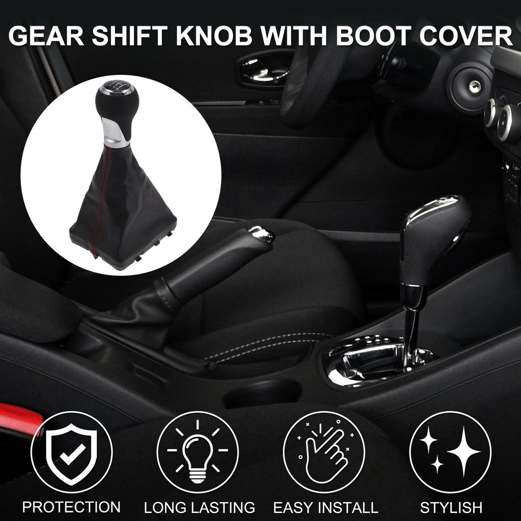 6 Speed Gear Shifter Knob with Cover Replacement for Audi A6 (2005–2011)