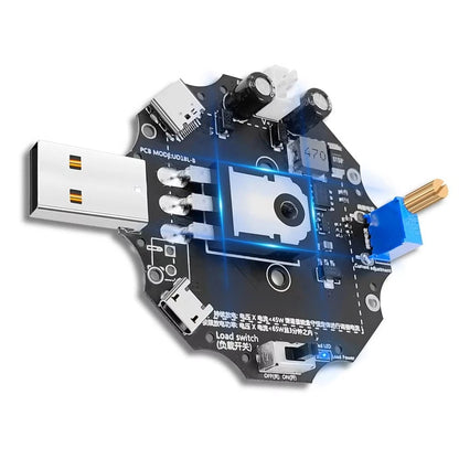 65W USB Charger Tester with DC5-24V Adjustable Current Type C Voltmeter