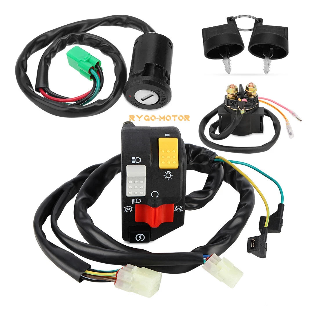 Handlebar Key Starter Relay Switch Kit for Honda TRX400EX Sportrax (2005–2007)