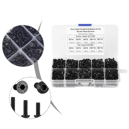 Pack of 720 High Strength Metric Hex Bolts for Diverse Applications