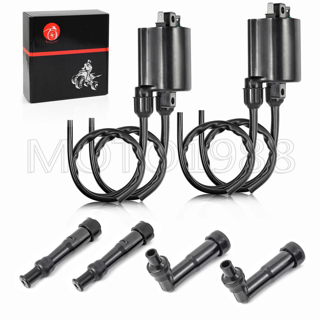 2 Sets Ignition Coil & Spark Plug Cap for Honda CB750 Nighthawk 750 (1991–2003)