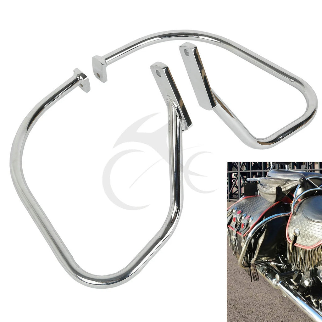 Chrome Saddlebag Guard Rail Crash Bar for Harley Softail (2000–2017)