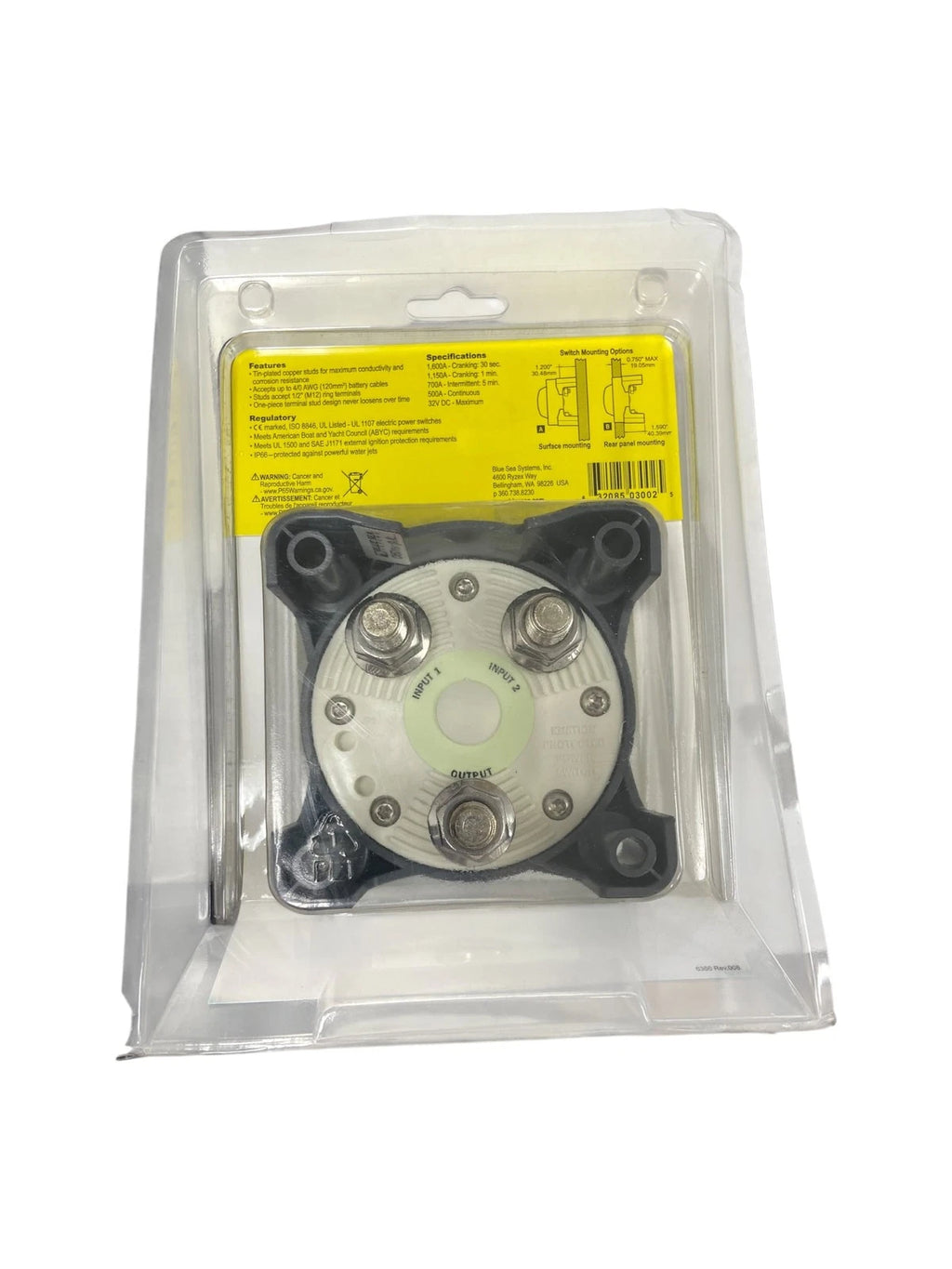 Battery Switch for Blue Sea 3002 HD Series (4 Positions)