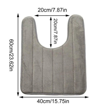 Stylish Coral Fleece Bath Mat with Non-Slip Backing for Home