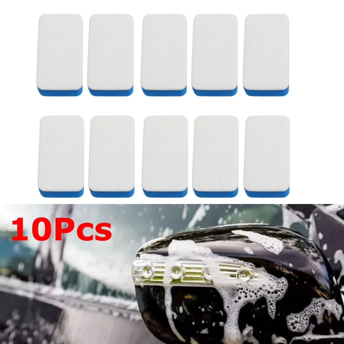 10 Count Windshield Polishing Sponge for Car Glass Cleaning