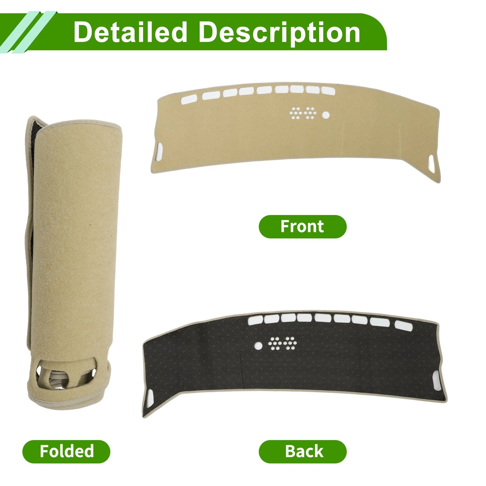 Dashboard Cover for Kia Niro (EV/PHEV/H EV) (2023–2025) Polyester Beige
