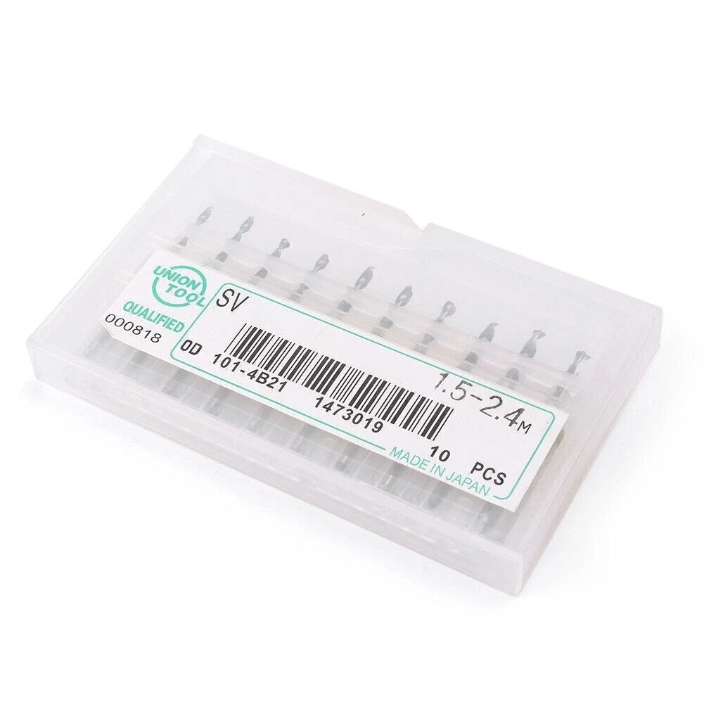 10x Mini Micro Drill Bits for PCB Circuit Boards (1.5mm-2.4mm)