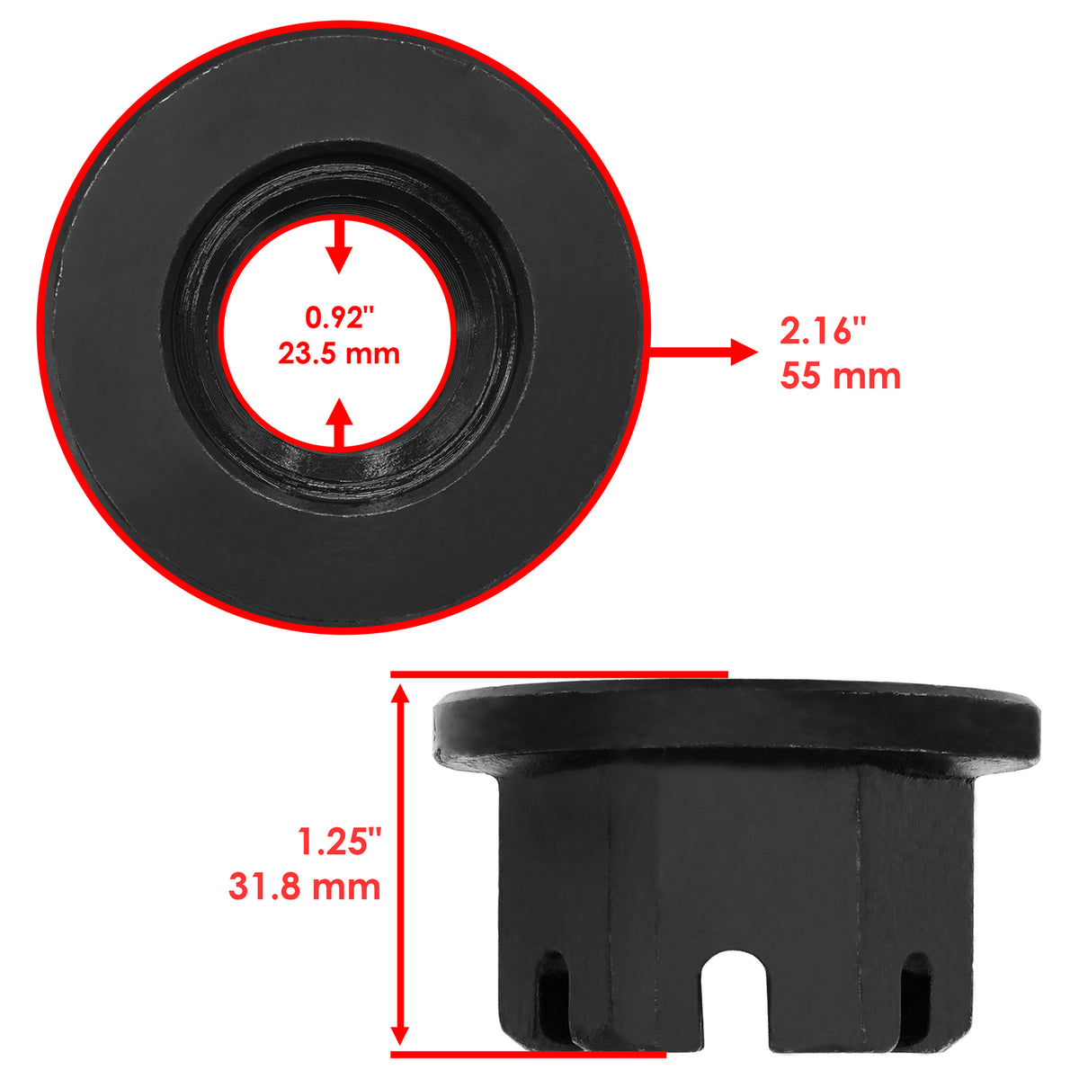 Gearbox Castle Nut Heavy Duty for King Kutter Rotary Cutter (2005–2015)