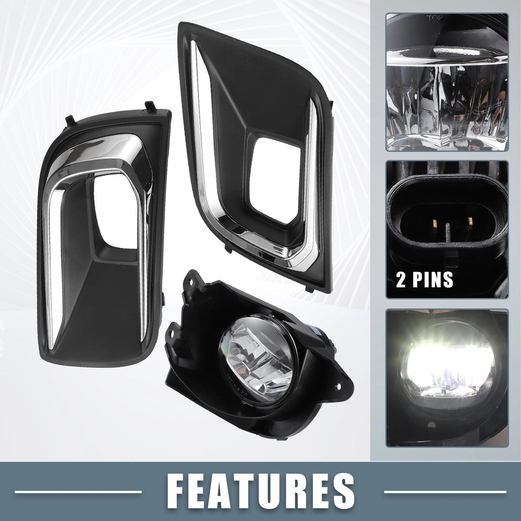 Fog Light Bezel Set with Switch Harness for Toyota Sequoia (2008–2017)