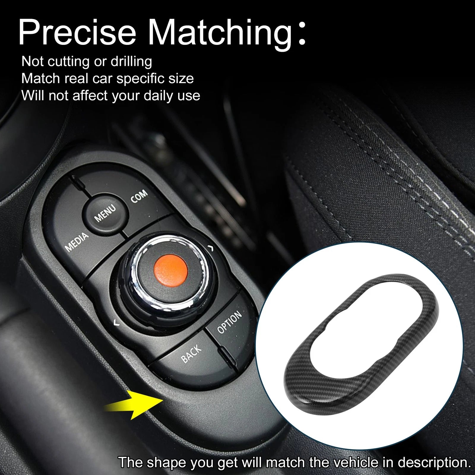 Gear Shift Knob Cover Replacement for BMW Mini Hatch Mini Hardtop (2007–2016)