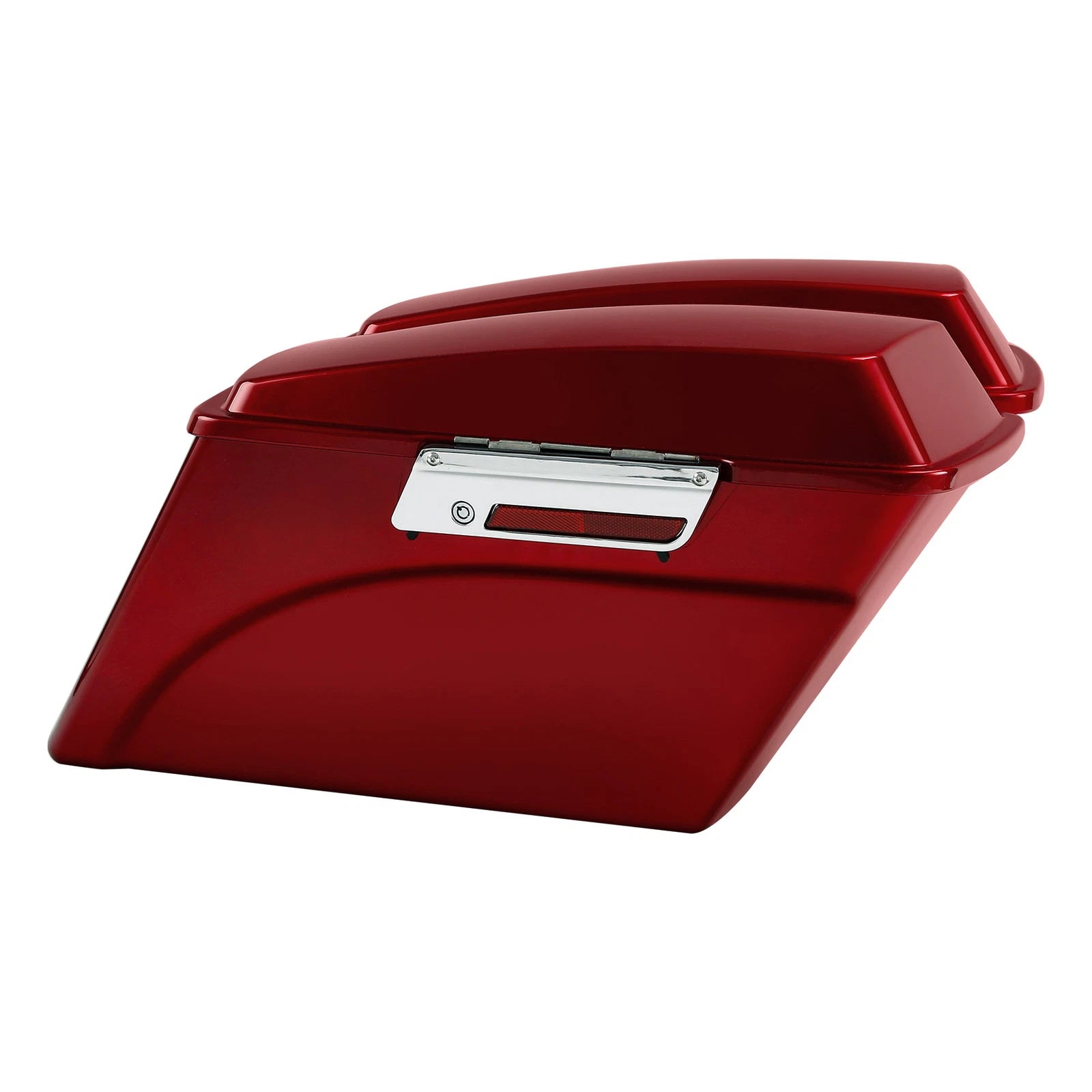 Red Hard Saddlebags with Conversion Bracket for Harley Softail Fatboy (1984–2017)