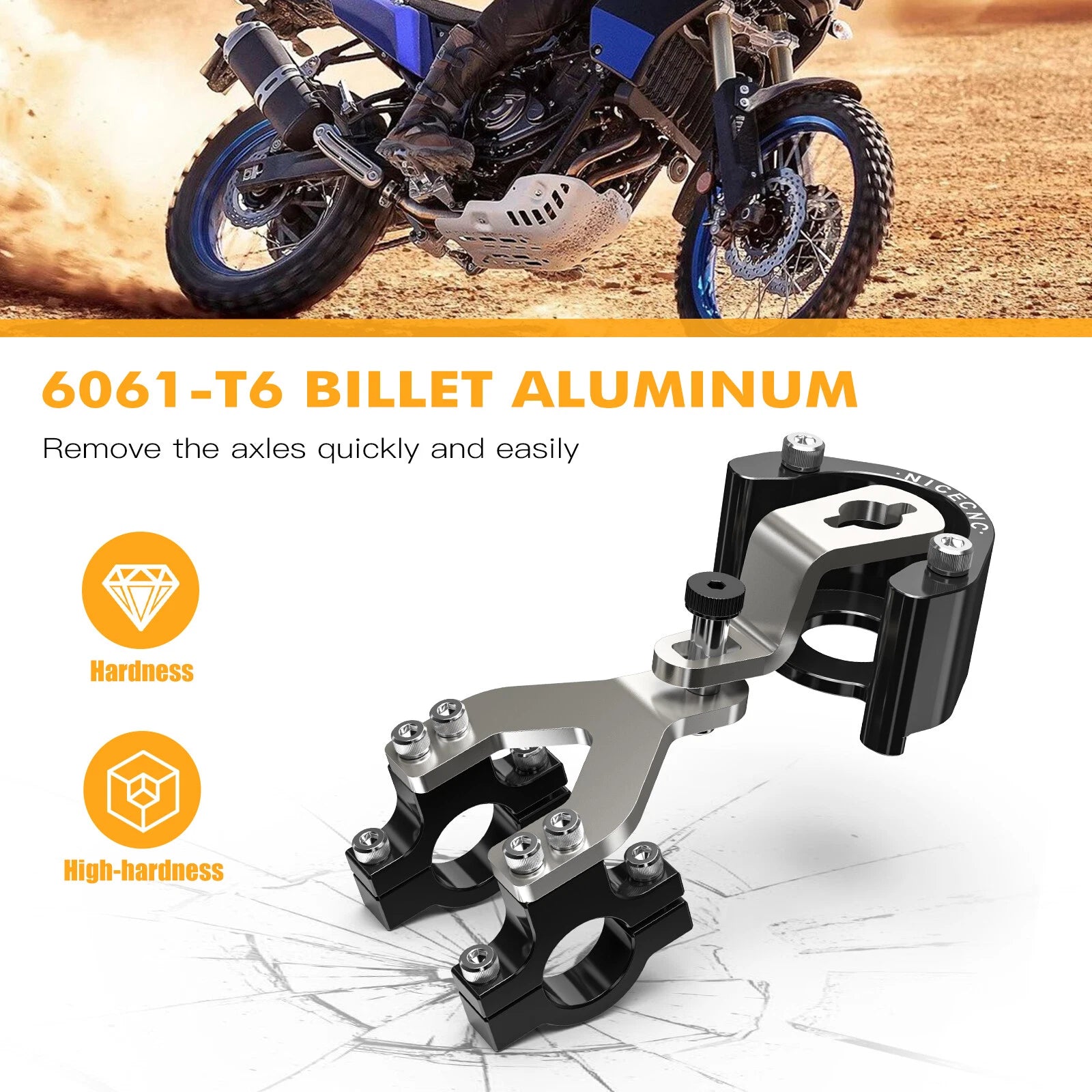 Steering Damper Mounting Bracket Kit for Yamaha Tenere 700 (2019–2024)