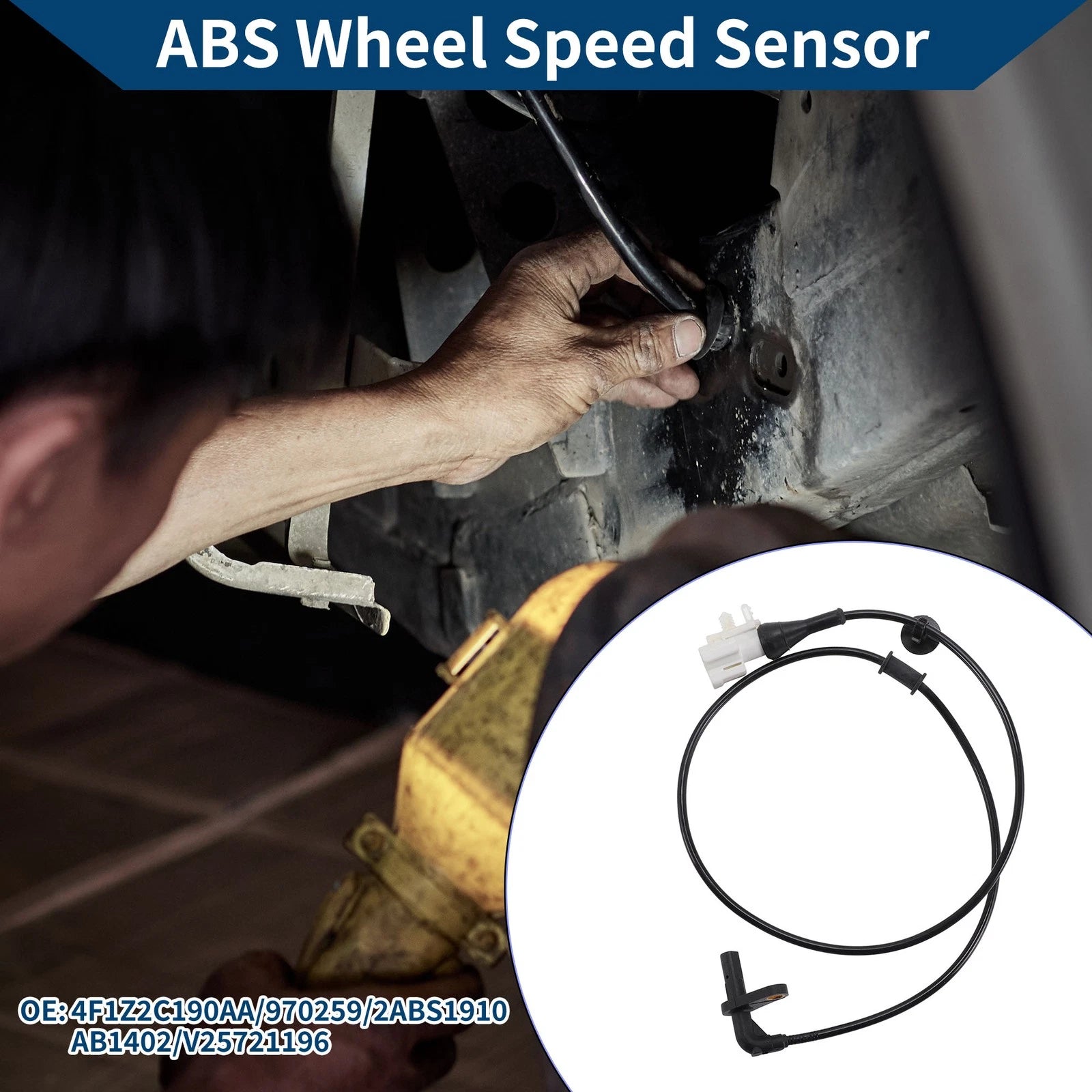 ABS Wheel Speed Sensor Front Left Replacement for Ford Taurus (2010–2019)