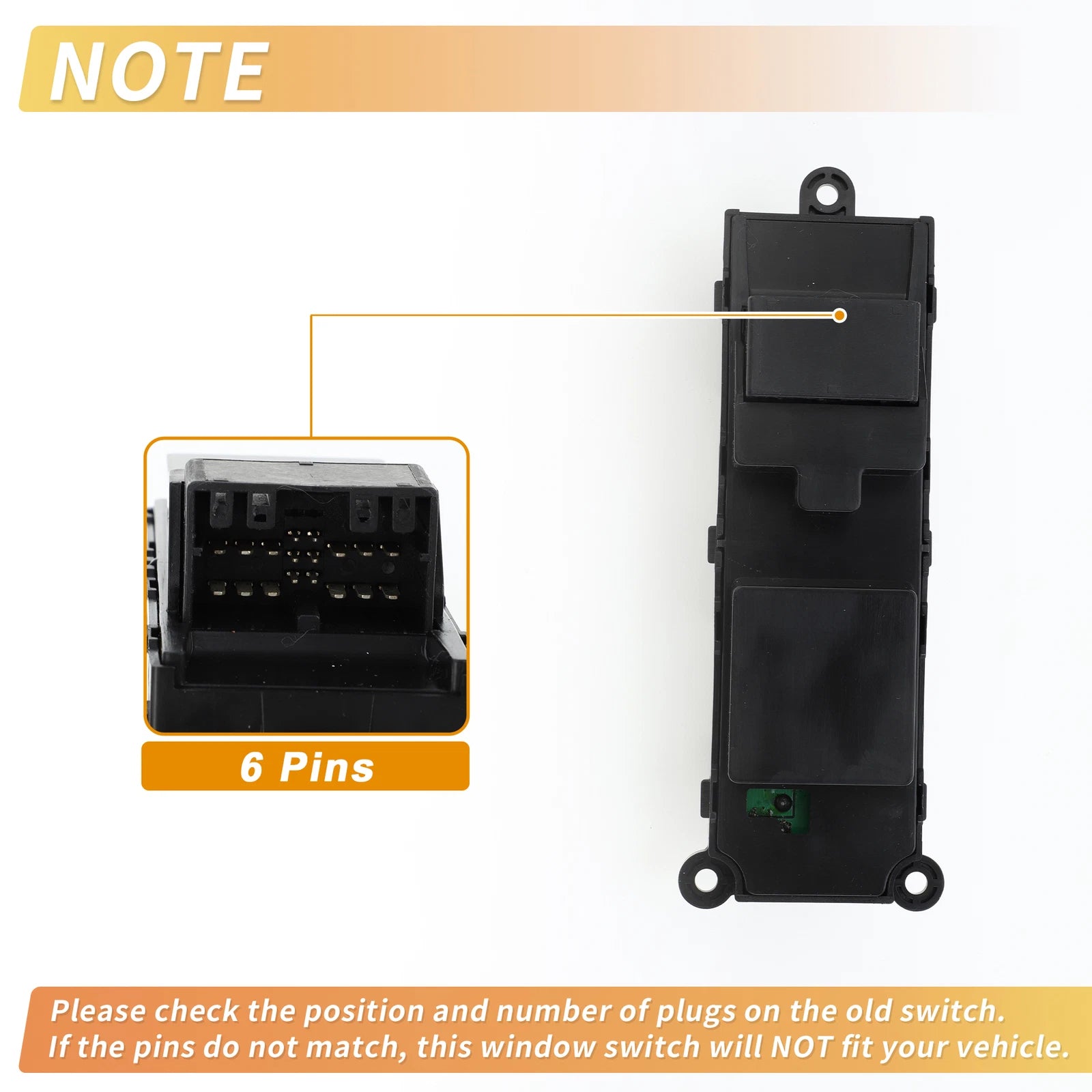 Front Right Power Window Switch for Suzuki Vitara (1992–1998)