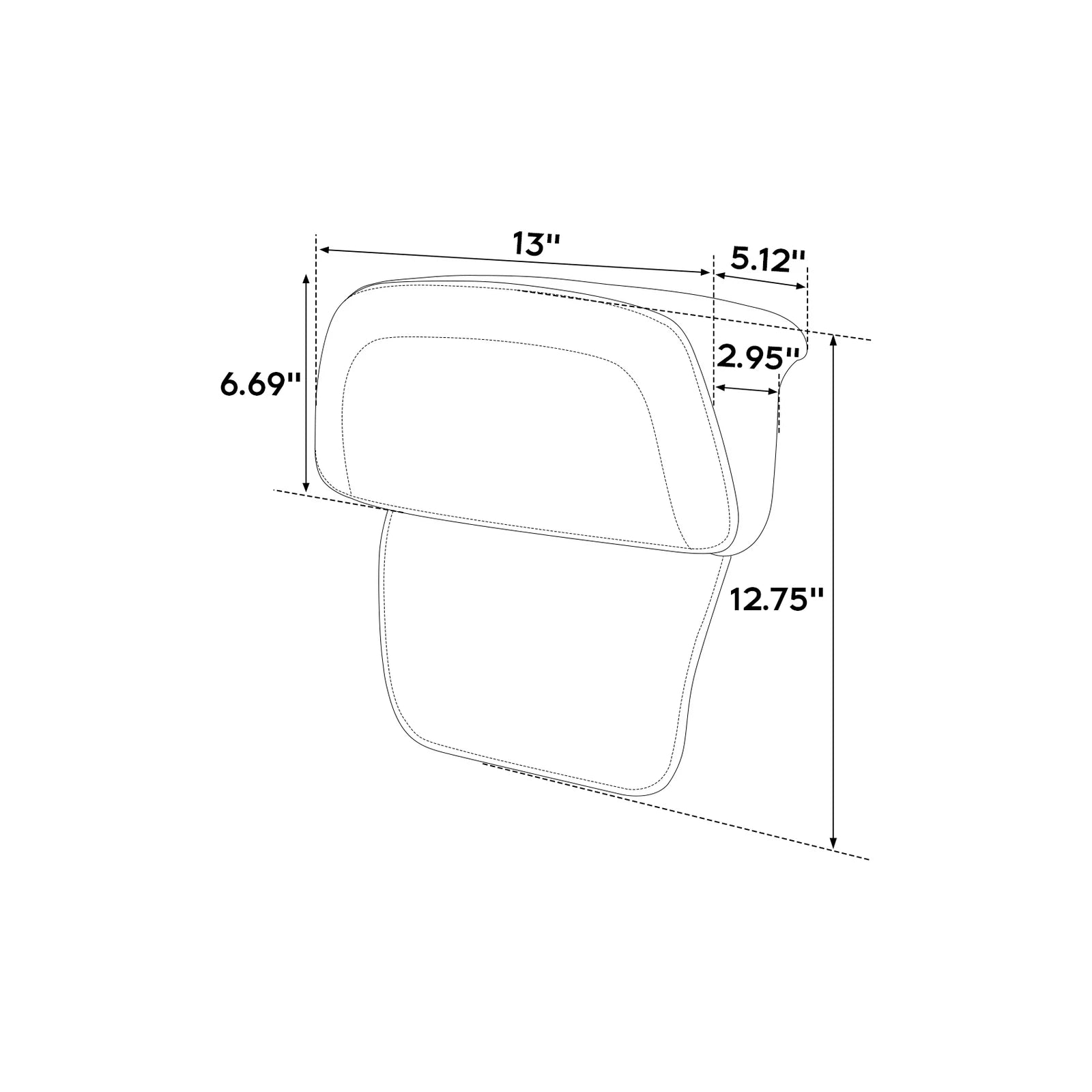 Razor Chopped Trunk Backrest Pad for Harley Touring (1997–2013)