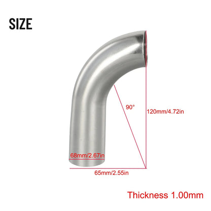 90 Degree Thin Pipe Elbow for 32/38/51MM Diameter (304 Stainless Steel)