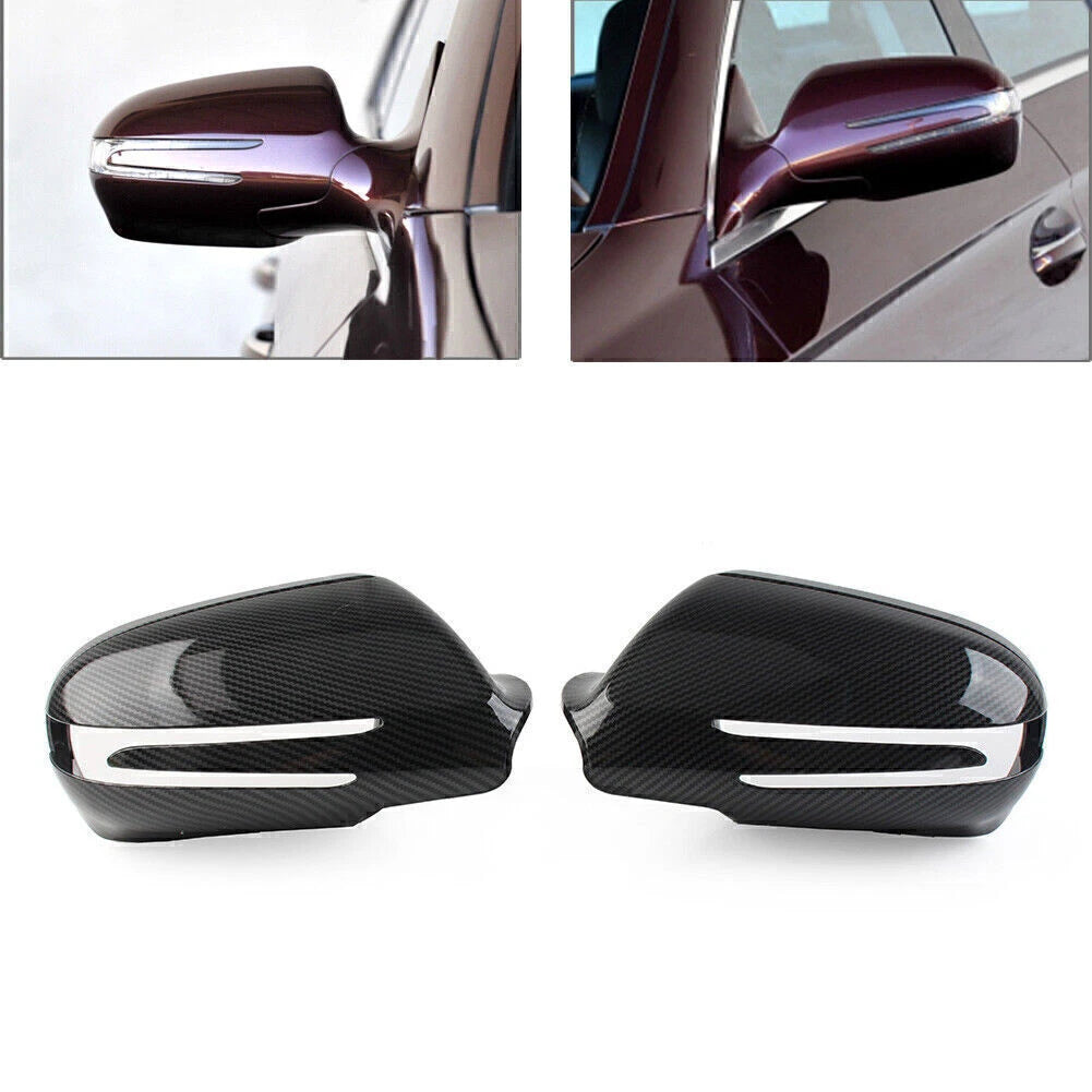 2X Rear View Mirror Cover Overlay for Mercedes Benz E-Coupe CLS CLC SL SLK