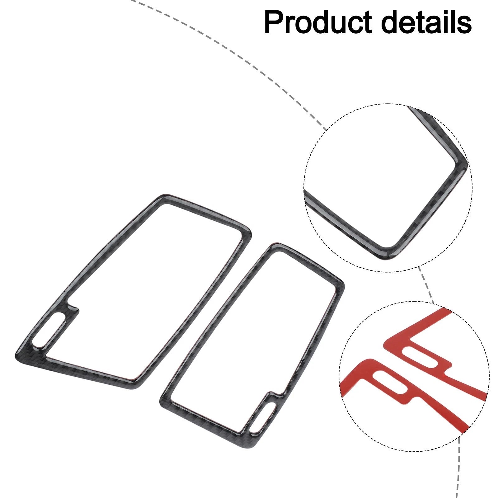 2pcs Silver Console Air Vent Trim Kit for Volvo XC90 (2003–2014)