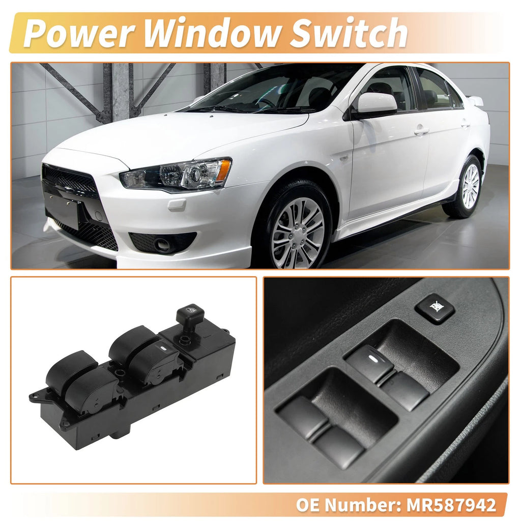 Front Right Driver Side Power Window Switch for Mitsubishi Lancer (2010–2017)