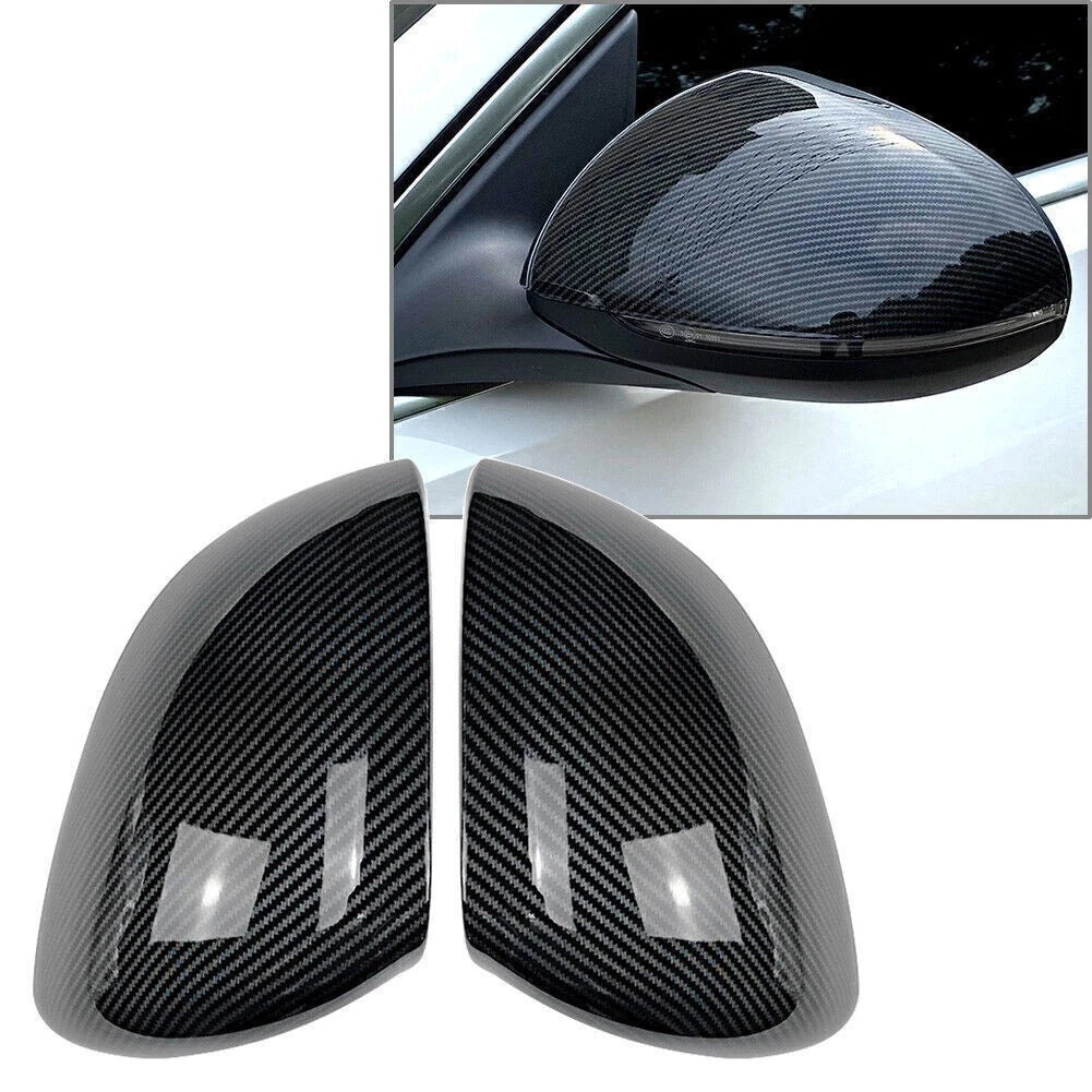 2X Carbon ABS Rear View Mirror Cover Shell for Mercedes Benz C-Class (2022–2025)