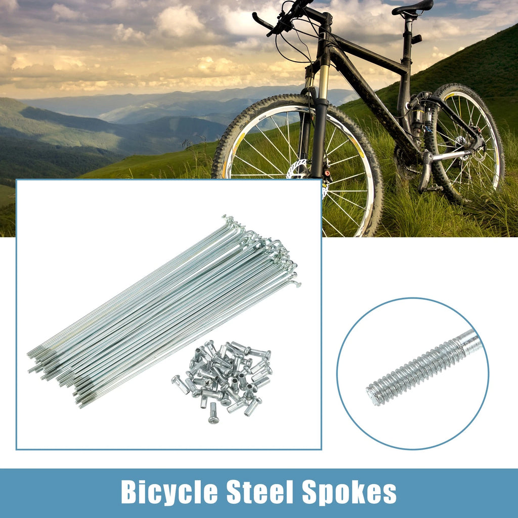 Bicycle Spokes J Bend 14G 146mm Set for 26 Inch Wheels (200mm)