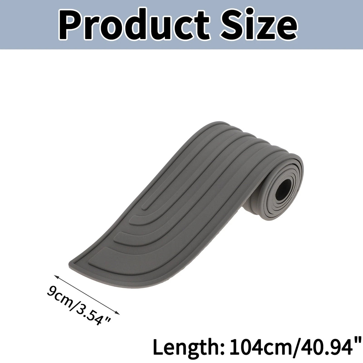 Rear Bumper Edge Guard for 104cm/40.9" L Gray