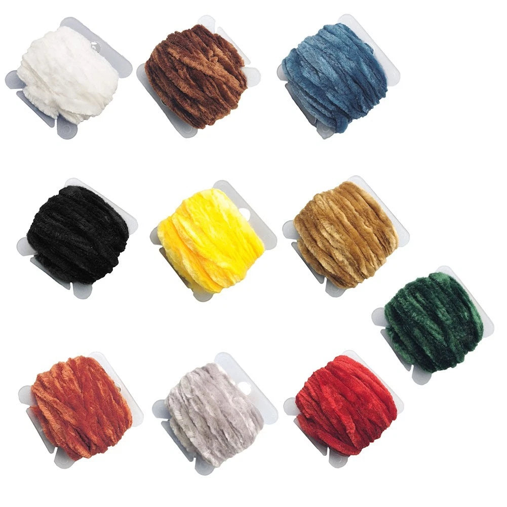 Rayon Chenille Fly Tying Material 3mm Width - Vibrant Colors