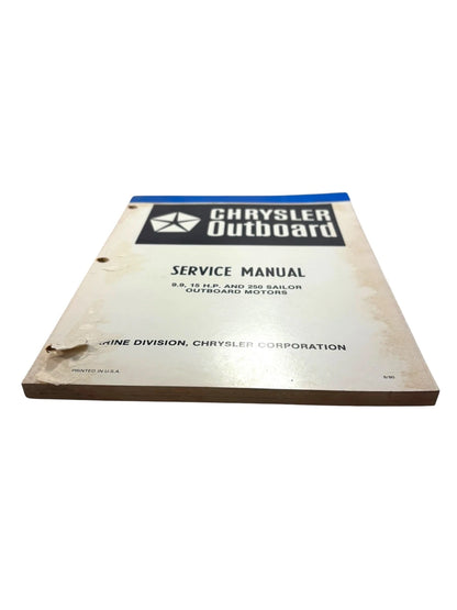 Service Manual for Chrysler Outboards OB3642 (9.9/15 HP, 250 Sailor)
