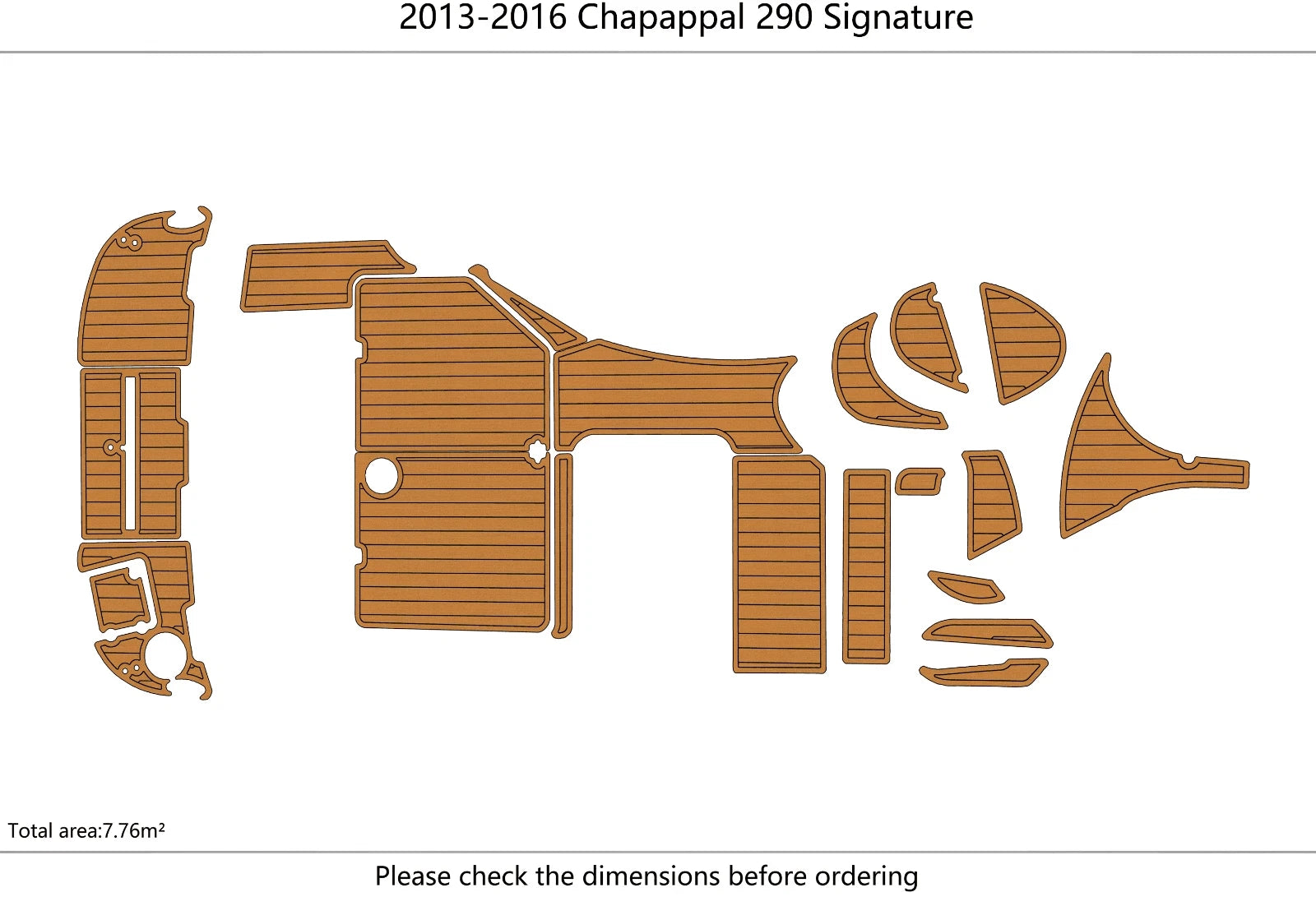 EVA Pads for Chapappal 290 Signature (2013) Teak Flooring