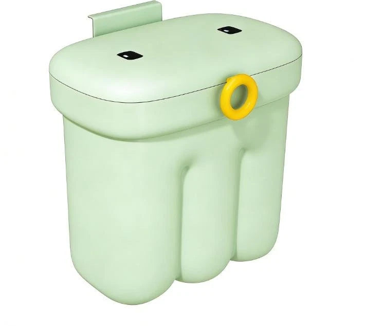 Space Saving Wall Mounted Trash Can with Lid for Kitchen Waste Disposal