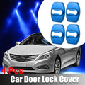 4 Piece Door Lock Latch Covers Replacement for Hyundai and Kia (Blue) (2011–2023)