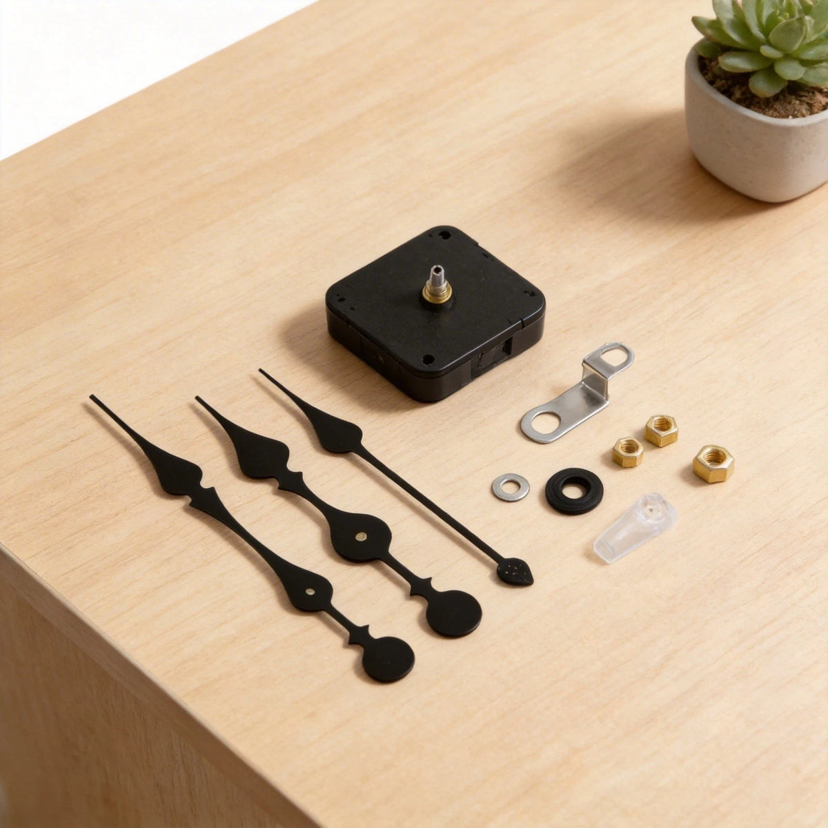 Robust Clock Mechanism with Metal Pointer for Custom Crafting Solutions