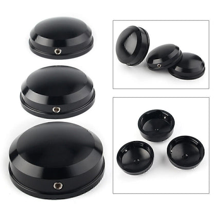 Black Upper Fork Stem Nut Covers for Harley FLS FLSS FLSTF FLSTFB FLSTFBS (1990–2017)
