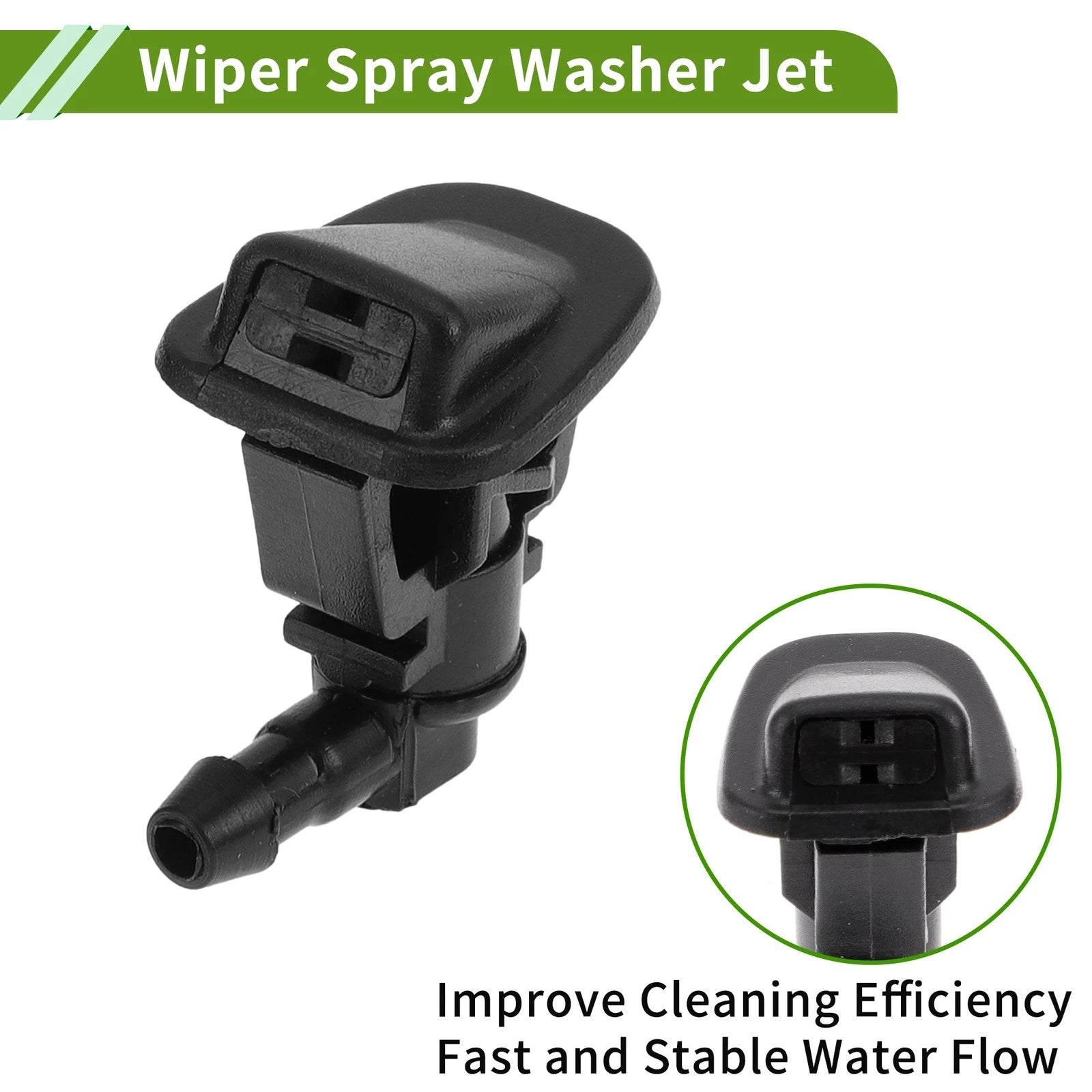 2X Front Windshield Washer Nozzle for Jeep Wrangler Gladiator (2018–2023) No.68293025AA