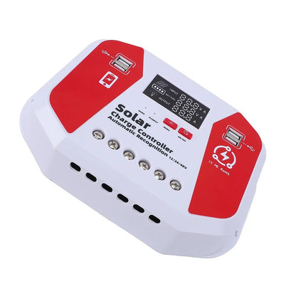 60A Solar Charge Controller for 12V 24V 36V 48V Systems with LCD Display