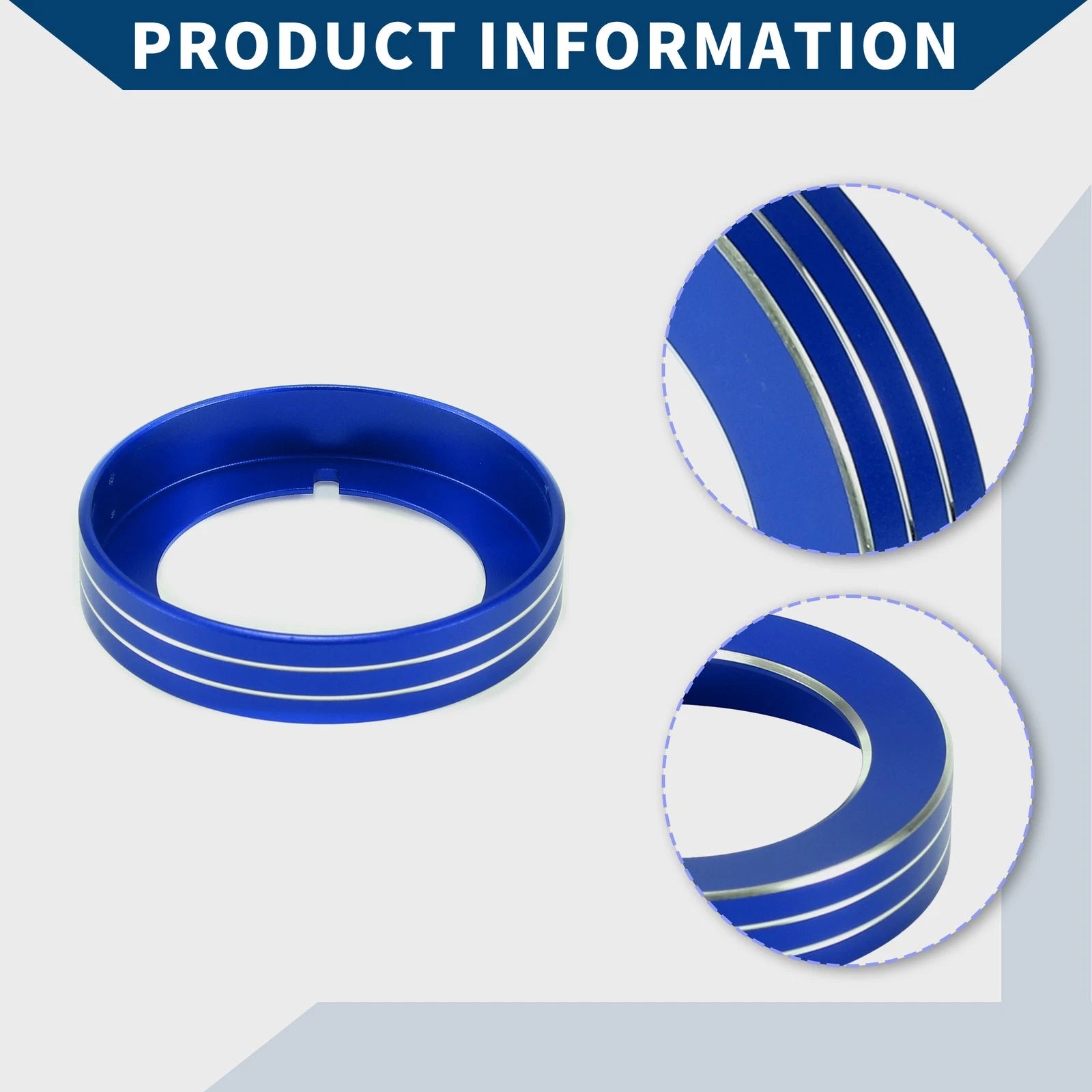 Headlight Switch Knob Cover Ring for Ford Mustang (2015–2020) Blue